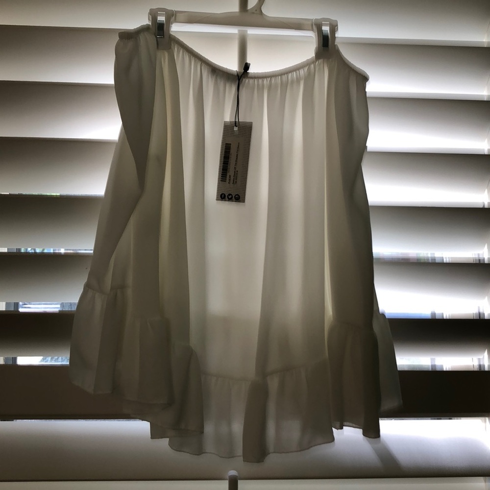 White sheer off the shoulder top
